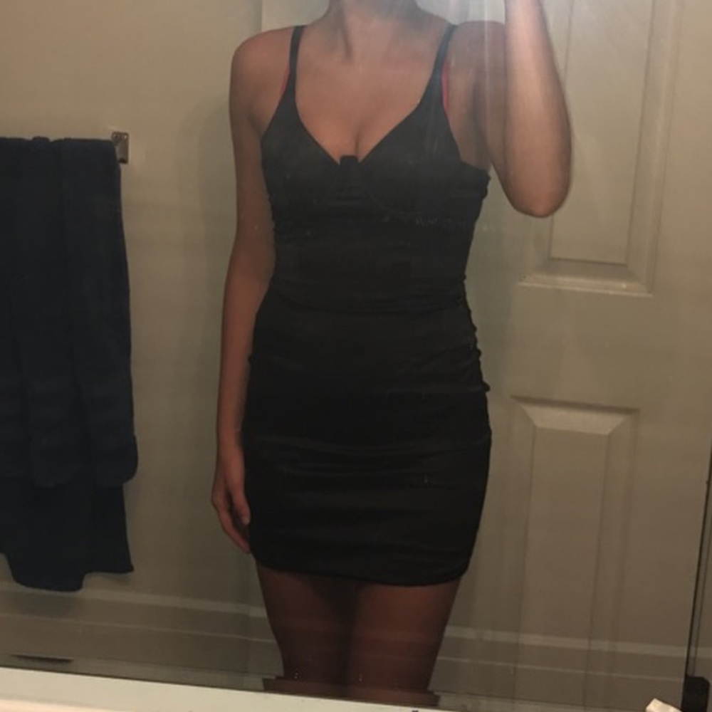 Faux Leather Sexy Dress